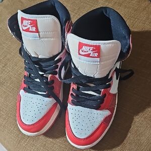 Nike Kids Red and White Sneakers